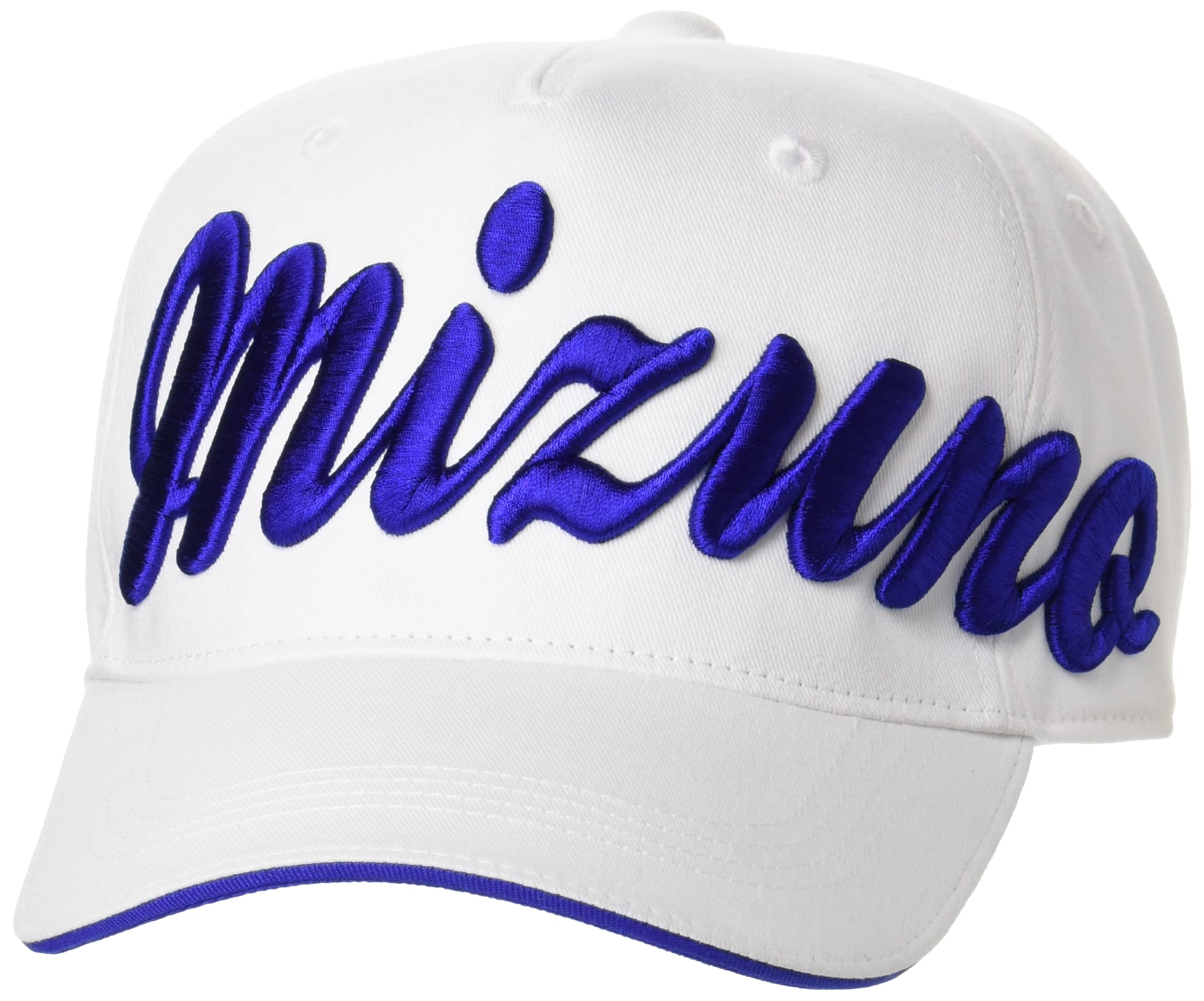 

Mizuno E2MW2002 Flat Brim Golf Cap with Free Size Men s Logo, White, белый