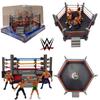 High-quality Plastic Wrestler Action Figure Set For Children's Play Includes 4 Wrestlers And A Four-sided Arena