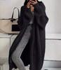 European and American Style Long Over-the-Knee Sweater Cardigan for Women, New Autumn/Winter Lazy Loose Thickened Knit Jacket for Women. Trendy