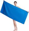 Quick-Drying Double-Sided Fleece Towel - Lightweight, Solid Color for Beach, Bath, or Sports.