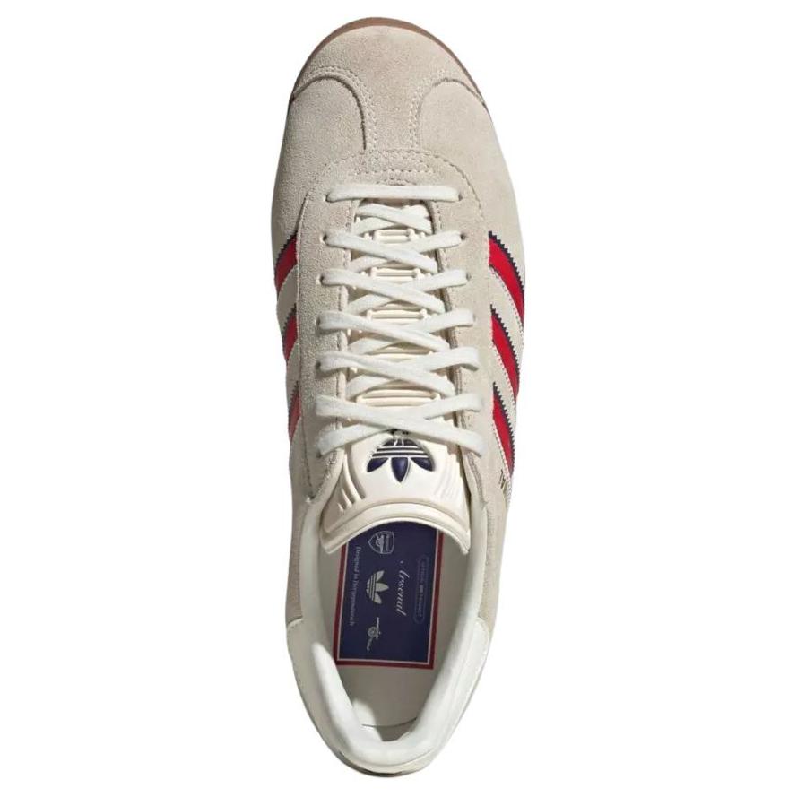 Adidas Arsenal X Gazelle Terrace Icons Pack Men Sneakers Cream Off-White Better-Scarlet JS3042