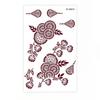 Legs Arm Temporary Tattoo Red Mehndi Stickers Red Henna Tattoo Decals  India Mehndi