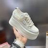 Little white shoes thin small summer new thick-soled heightening mesh breathable embroidery casual board shoes