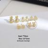 High-Grade Copper & Gold Plated Earrings: Diamond-Studded Apple, Pineapple, Crown, Pear Designs for Women