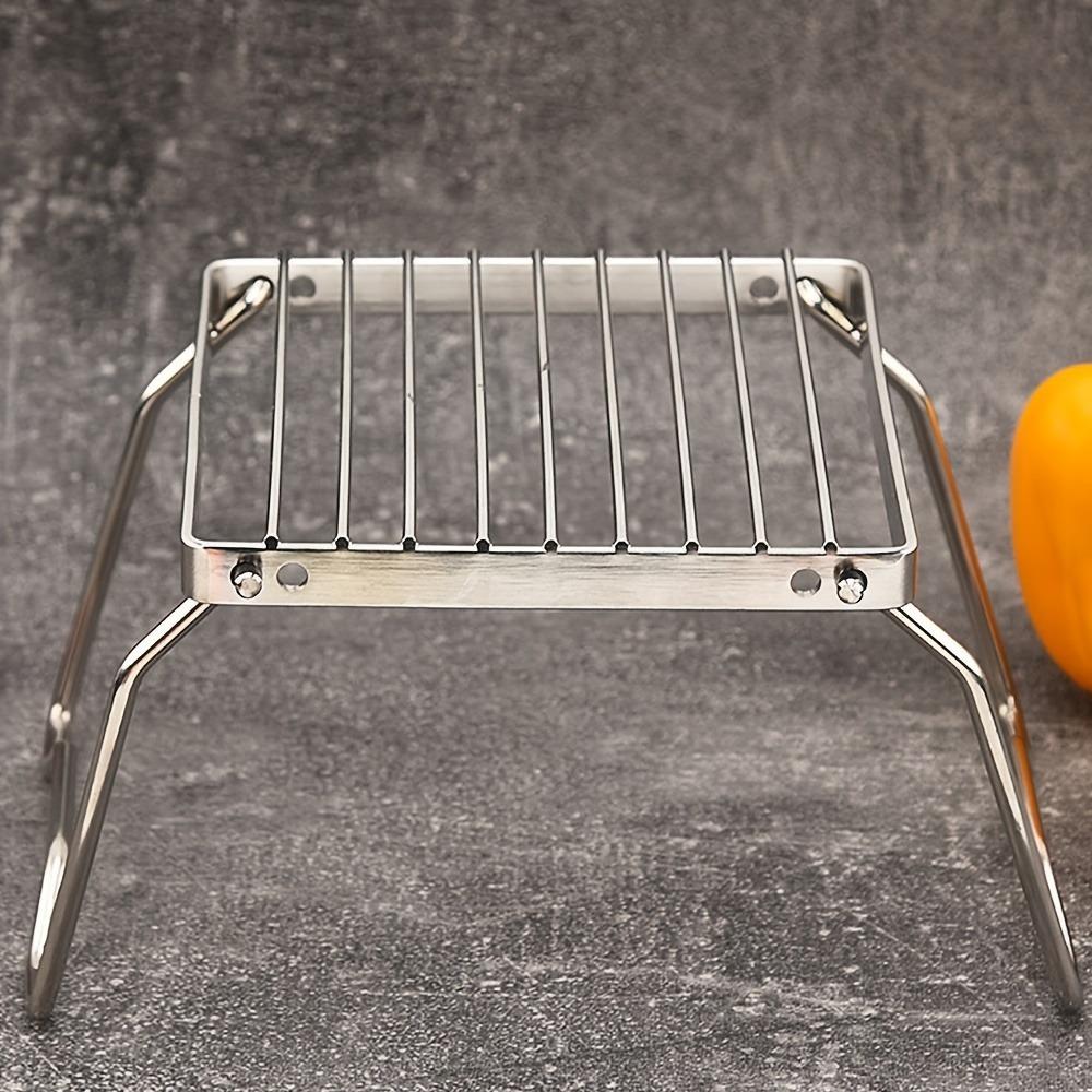 1 Stück Outdoor Tragbarer Grill Mini Edelstahl Klappbarer Gaskocher Ständer Topfgestell Grillpfannengestell Camping Zubehör