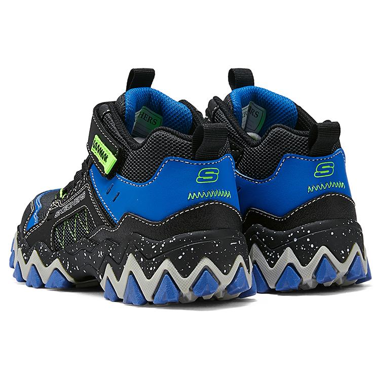 Skechers Kids Fashion Trend Non-Slip Wear-Resistant Warm High-Top Boots Kids boots Black Blue Yellow 406415L-BBLM