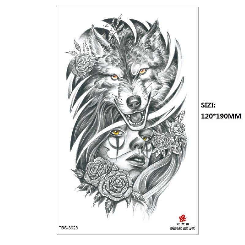 Traditional Men'S Totem Big Spider Dragon Water Transfer Simulation Tattoo Disposable Tattoo Sticker