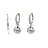 Fashionable Women's Sparkling Water Drop Earrings Pendant Charm Full Diamond Earrings Jewelry