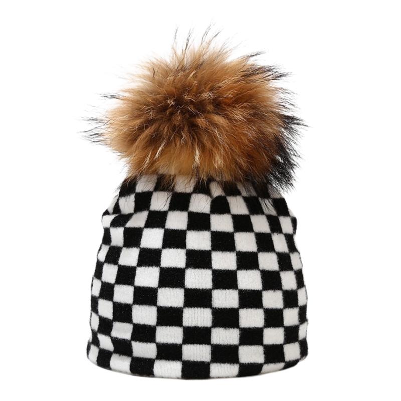 Unisex Cute Cow Zebra Print Beanie Hat 