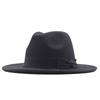 New fashionable and elegant jazz hat, spring, autumn and winter belt woolen casual fashion big-brimmed lady jazz hat