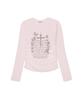 ESCAPEFROM Whisper Of Desire Print Slim Fit Shirred Long Sleeve [4 Colors]