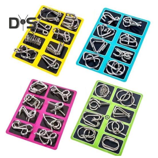 

20/25/30/32/40 шт./компл. металлическая головоломка-кольцо, головоломка для мозга, 3D-головоломка с проволокой, для детей и взрослых, тест на логику и IQ, обучающая игрушка-разблокировка для малышей 32PCS