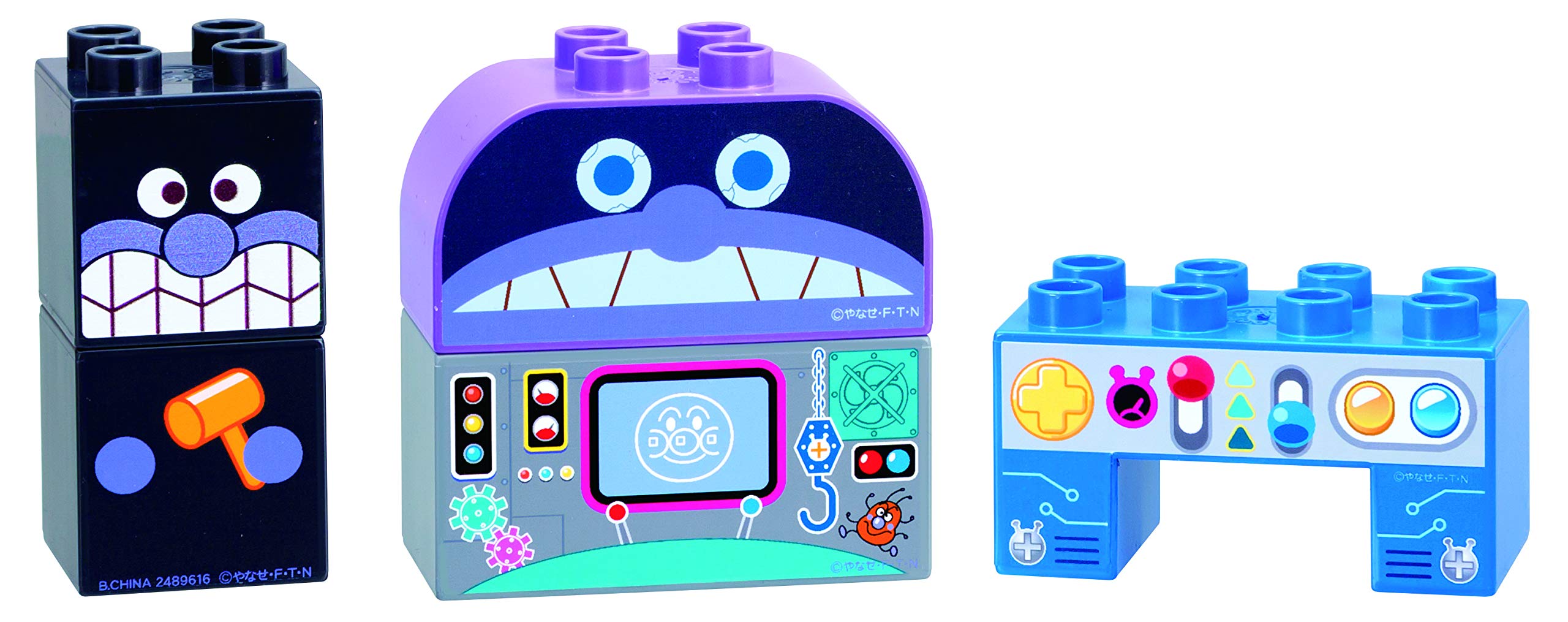

BlockLabo Block Labo Anpanman First Block Set Baikinjo and Baikinman
