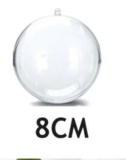 10pcs Transparent Plastic Christmas Balls, Christmas Tree Hanging Decorations, Wedding, Party, and Vacation Home Decorations