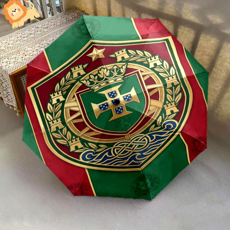 Royal Emblem Design Folding Umbrella Suitable for All Seasons 8 Paraphenoid Bones Sun Umbrella Umbrella Umbrella
