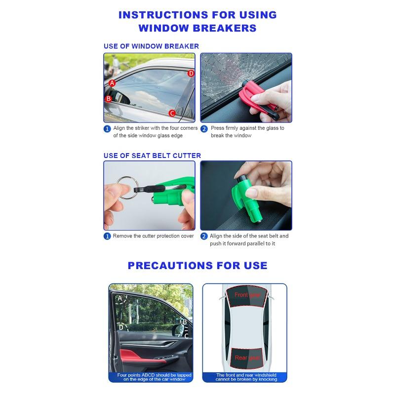 2025 Fashion New 3-in-1 Car Safety Hammer Auto Emergency Glass Window Breaker Car Tool For KIA Cerato Sportage R K2 K3 K5 Sorento Sportage R Rio Soul