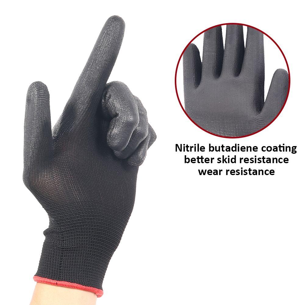 Nylon Black Grip Palm Coating Workplace Coated Garden Supplies Safety Gloves Work Glove Protection