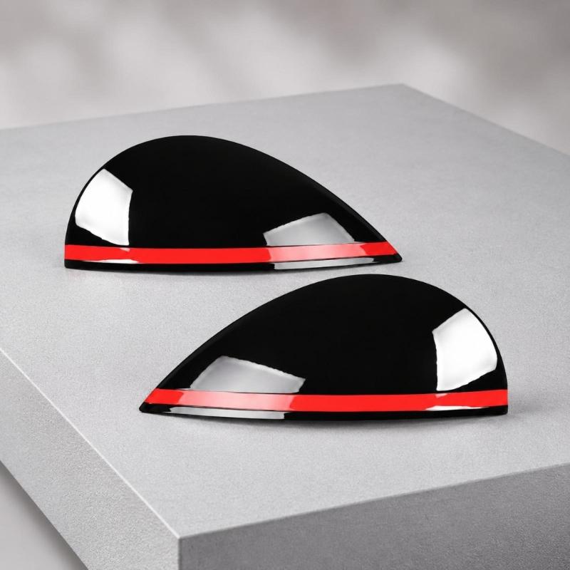 Headlight Brow Trim Pair for Listed F55 F56 F57 Models, Left Right Accent Covers with Adhesive Backing and Coated Finish