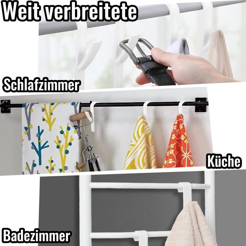 Kitchen Bathroom Hanger Clips Storage Racks White Black Hanger Heated Towel Radiator Rail Clothes Scarf Hanger Hooks Holder