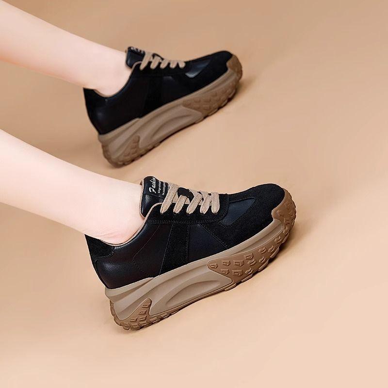 High on Platform Sneakers Shoes for Women Red Round Toe Woman Footwear Spring Autumn 2025 New Quality Stylish Y2k Fashion Sale