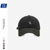 Hat men's and women's street tide brand letter embroidery baseball cap summer couple simple and versatile cap showing small face