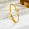 2026 European and American Fashion Versatile 8-character Peach Heart Bracelet, High-end Sense, Elegant Light Luxury Jewelry Ins Style Niche