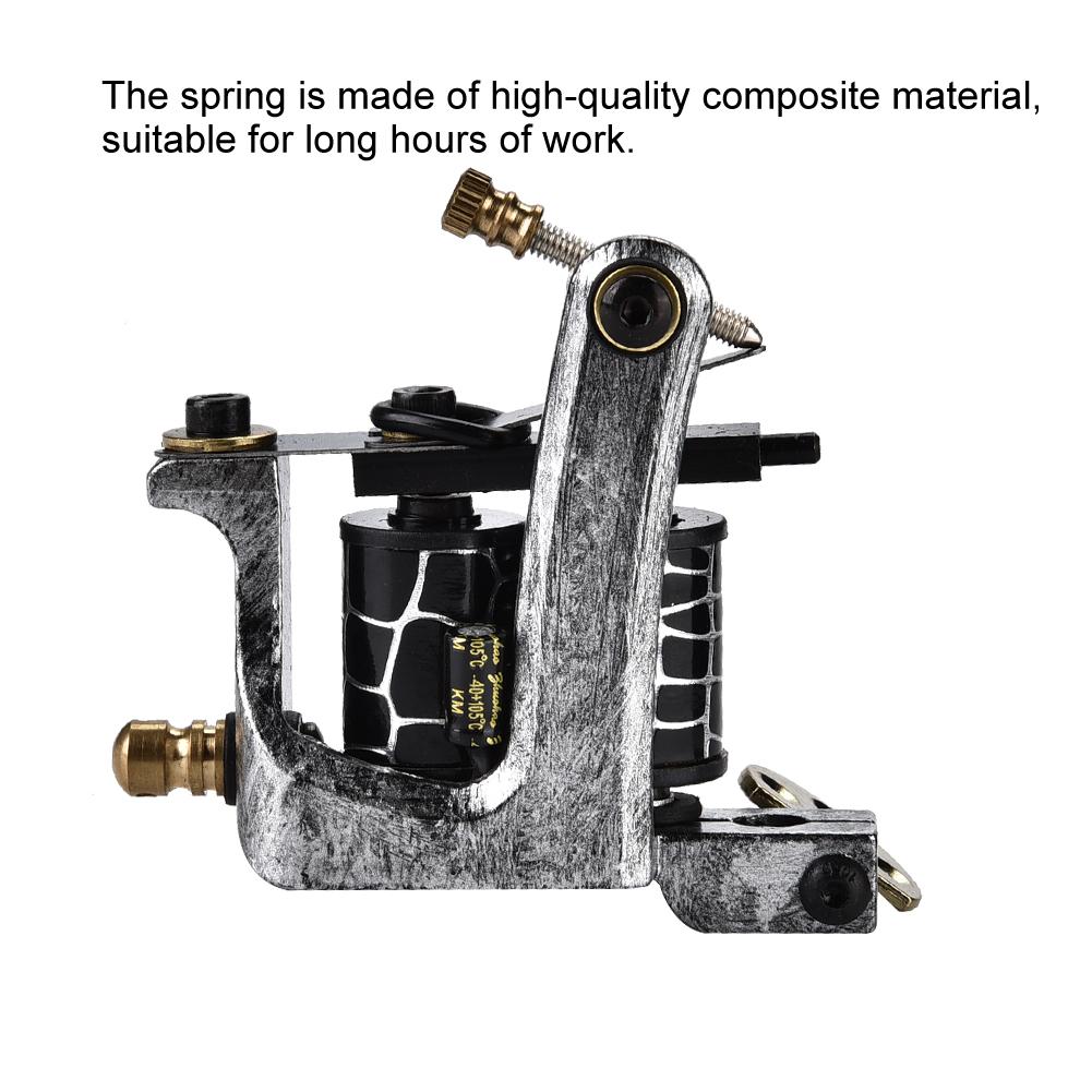 10 Wraps Professional Alloy Tattoo Machine Copper Coils Shader Tattoo Machine Gun