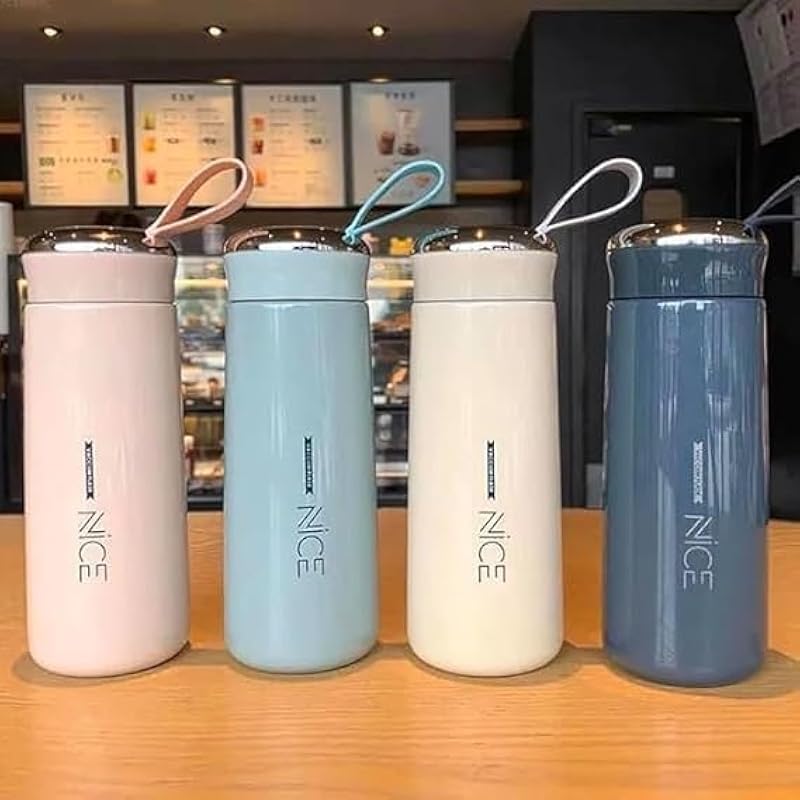 Eclet Hydrachic 400Ml Bpa-Free Glass Inner Liner Water Bottle - Portable Multicolor Design For School, Gym, Home, And Of