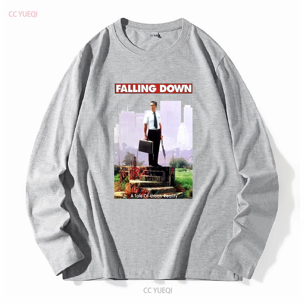 Falling Down T shirt black movie poster Michael Douglas all sizes S 5XL vintage Washed Soft Top For Everyday Wear Breathable