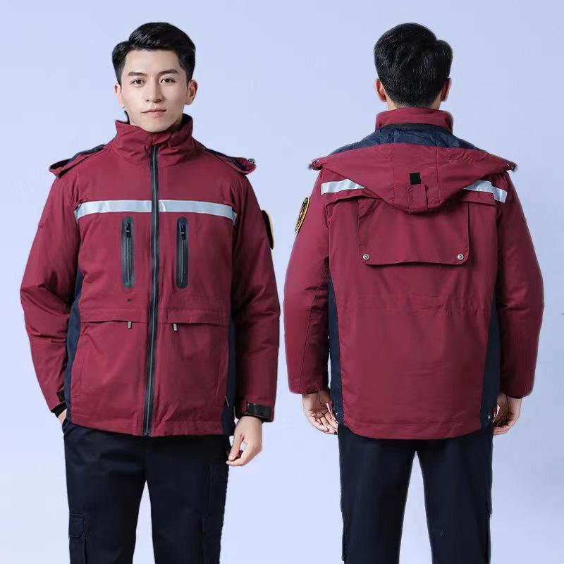 Health Emergency Cotton-Padded Windbreaker Suit for Hospital First Aid Rescue