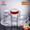Acrylic & Plastic Condiment Set with Toothpick Holder