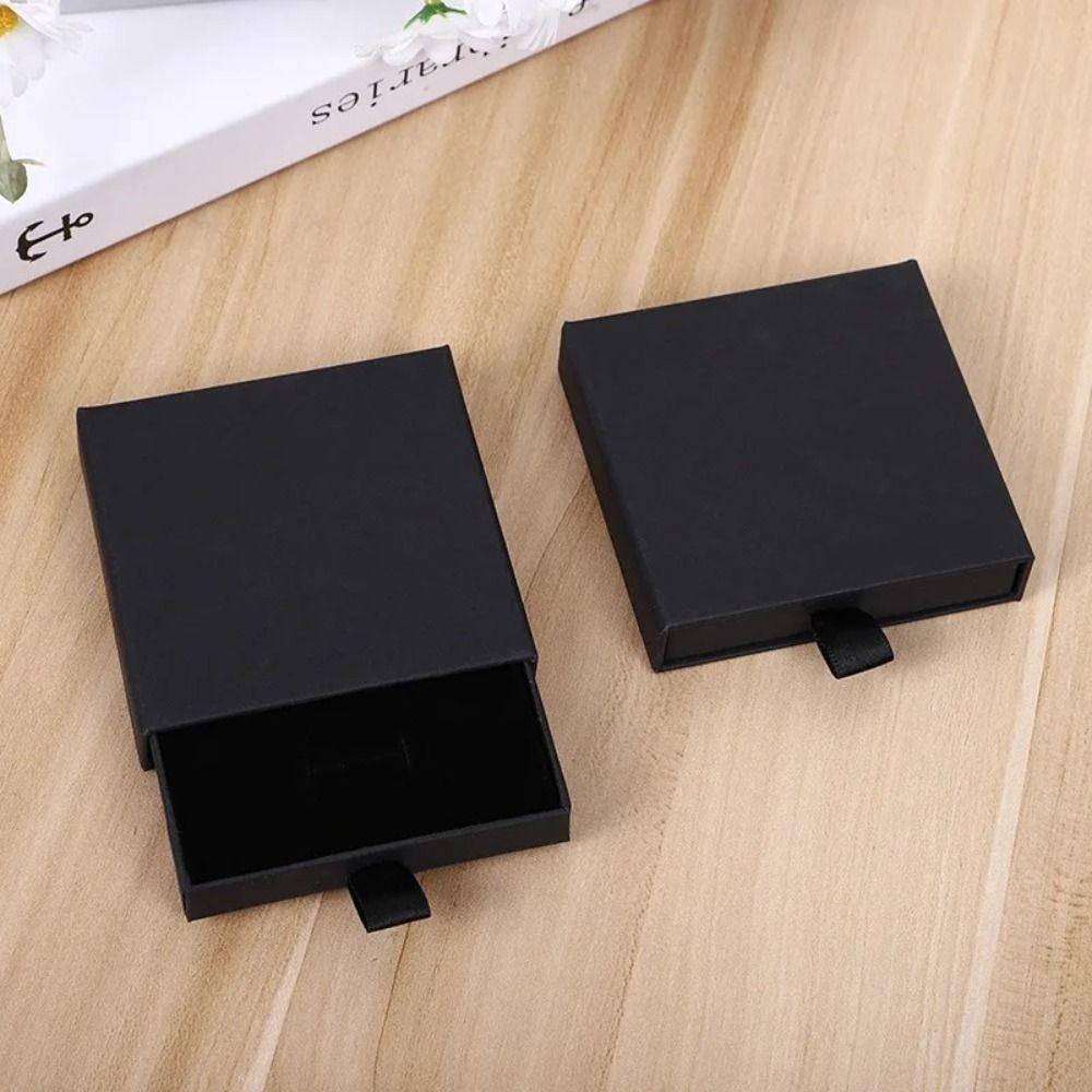 Sponge Inside Jewelry Packaging Box Kraft Paper Jewelry Display Case  Festival Gift