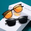 2024 Retro Tea-Colored Square Sunglasses: Unisex Trendy & Versatile Fashion Inspired by Xiaohongshu