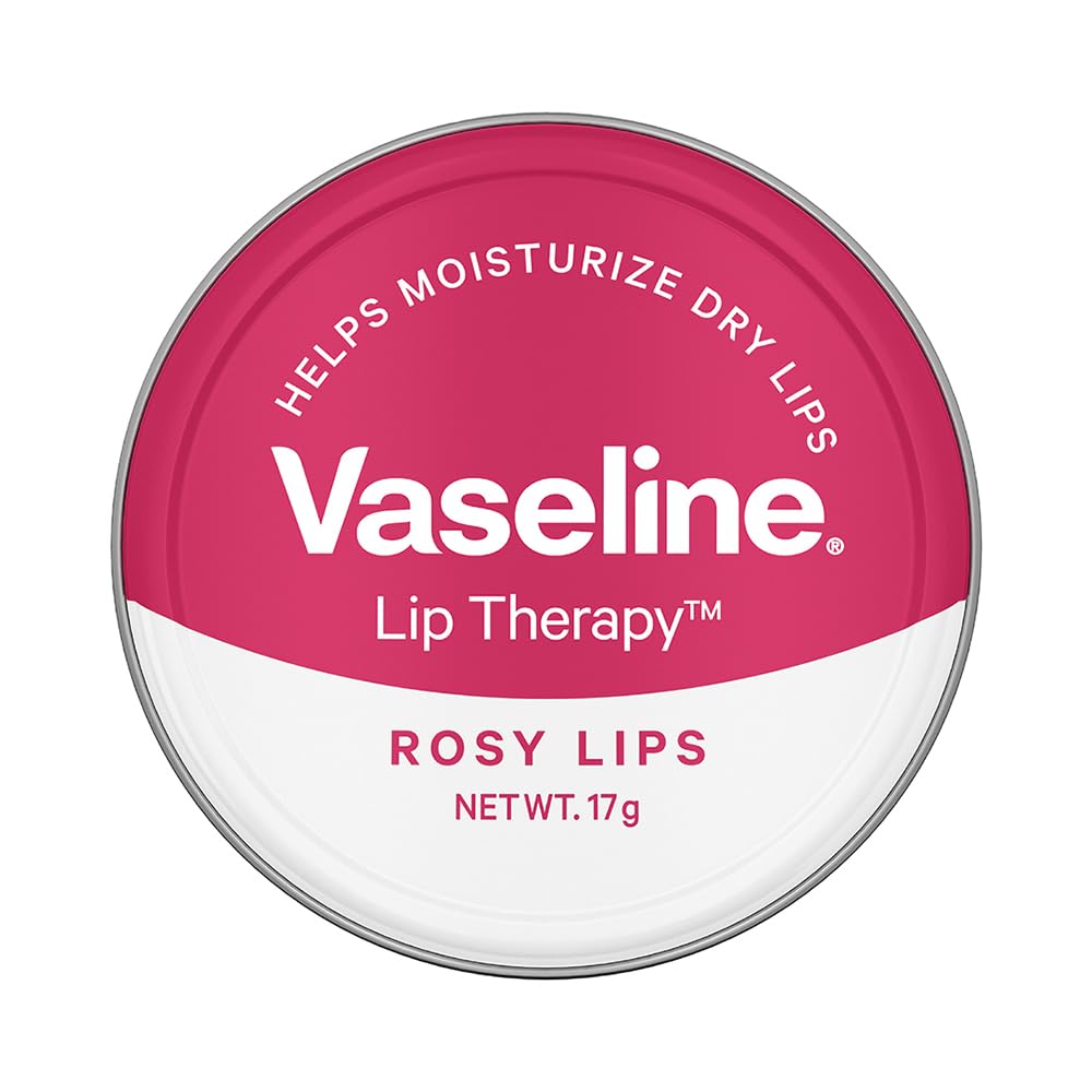 Vaseline Lip Tins Rosy Lips 17 g Sheer Pink Tint Glossy Shine Hydrating Lip Balm For Soft Supple Lips