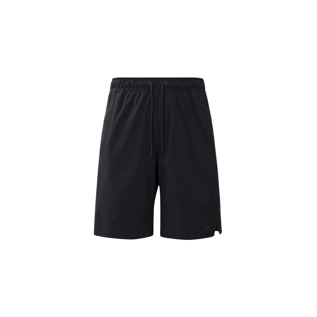 Nike Solid Color Drawstring Straight-Leg Shorts Men Bottoms Black DV9331-010