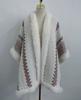 Rabbit Fur Shawl Women's Outerwear: New Autumn/Winter Fashion Cloak with Thickened Collar