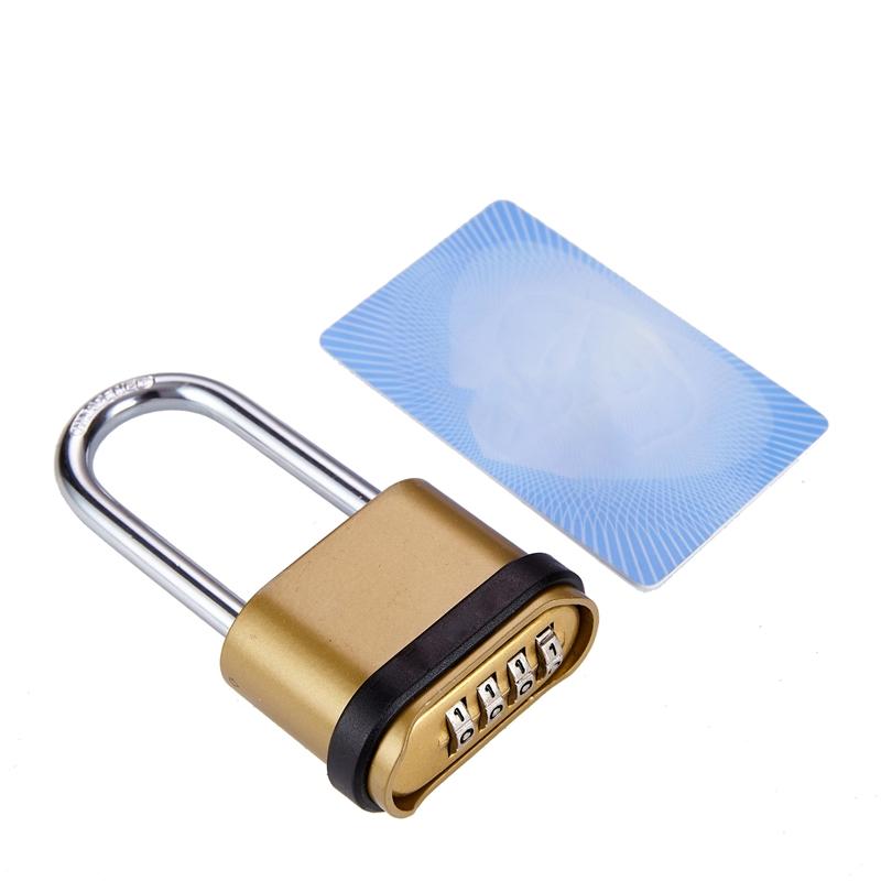 1 PCS Long Combination Lock Four Zinc Alloy All-Metal Long Hook Combination Lock 7