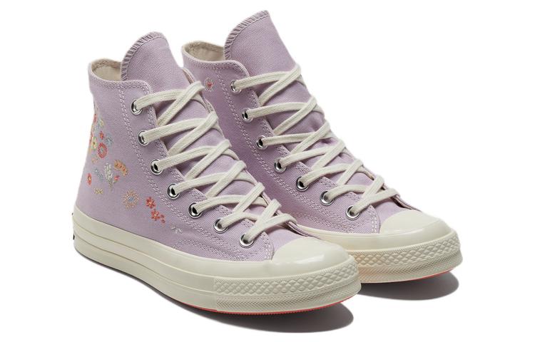 Chuck 70 Wmns Converse High 'Embroidered Floral Print - Pale Amethyst' Women's A01584C