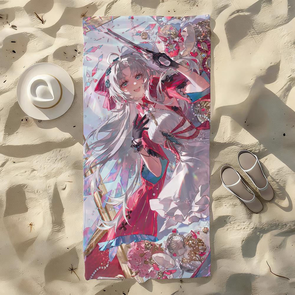 Game Wuthering Waves Carlotta Montelli Towel For Swim Yoga Gym Quick Drying Soft and Skin-friendly Beach Towels All-Season