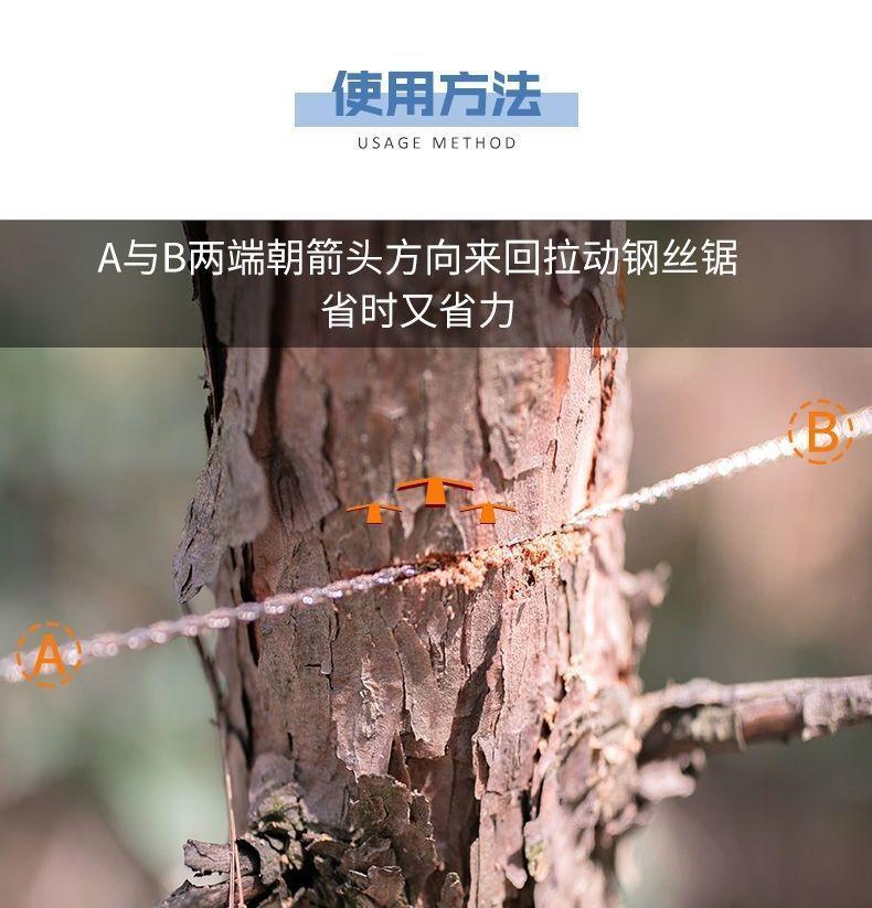 1Pc  Stainless Steel Wire Saw, Wire Saw, Sawing Tree, Hand-pulled Hacksaw, Outdoor Survival Wire Saw, Sawing Wood Artifact, Cutting Aquatic Plants