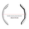 1 Pair Laser Carbon Fiber Textured Steering Wheel Cover Laser Carbon Fiber