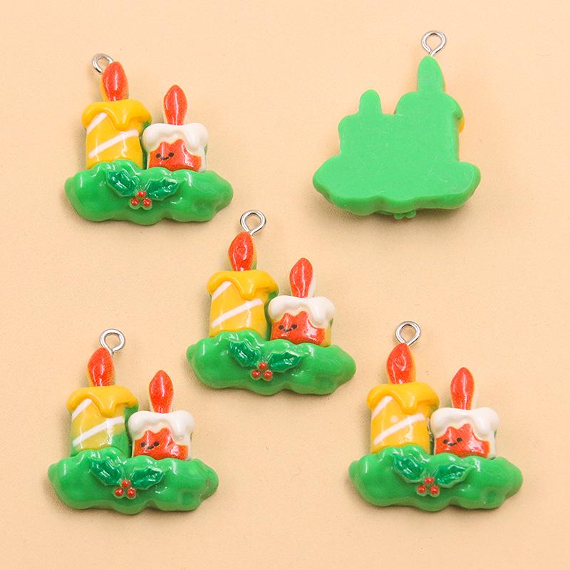 Ciondoli in Resina Serie Natalizia: Campanelle per Albero, Babbo Natale, Renne, Pupazzo di Neve Ornamenti