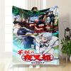 The Main Pattern Shows Colorful Anime Characters In an Action-filled Scene. for All Seasons Blanket Lunch Break Throw Gift