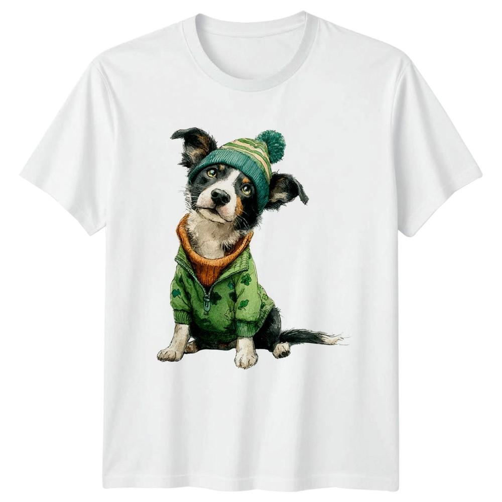 Cute Dog Puppy Wearing Irish TShirt St Patricks Day Gift For Him S