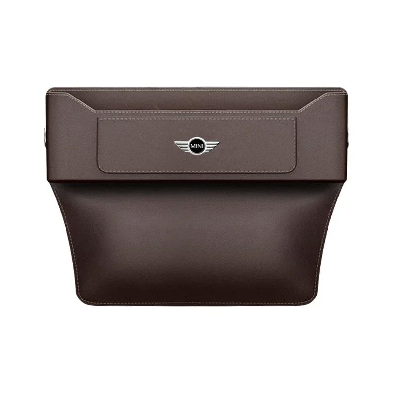 Car Seat Gap Storage Box Leather Cup Holder Accessories For Mini Cooper JCW Works F54 F55 F56 F57 F60 R50 R52 R53 R55 R56 R57 gqtsu22