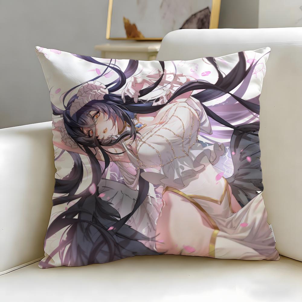 classic anime OVERLORD Cushion Cover Soft & Easy-Wash Pillow Case – Versatile for Couch, Bed, Travel and Office