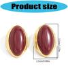 Resin Oval Studs Earrings for Women Geometric Fashion Jewelry Ear Accessories for Casual and Formal Occasions