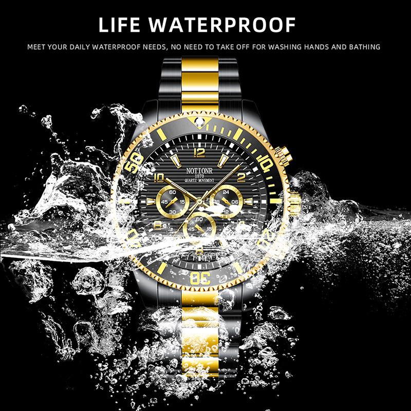 Fashion Business Men's Watch Multi-dial Men's Watch Sports Watch Classic Quartz Watch Stainless Steel Watch Calendar Watch