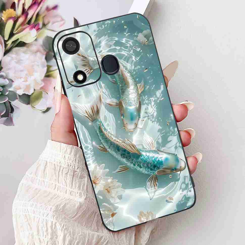 Fashion Butterfly For Itel A27 A27 Case Soft TPU Silicone Black Cover For Itel A27 ITEL P17 Luxury Flower Protective Casing Bags