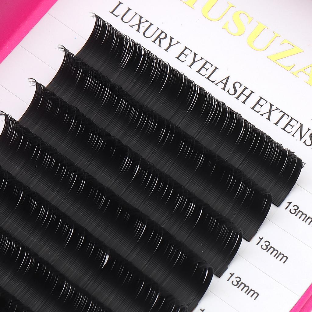 XIUSUZAKI Ellipse Flat Lashes Split Tips Matte Black Soft Natural Individual Classic Eyelashes Extensions Flat Lashes Suppliers